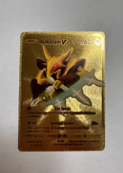 Alakazam V 146/203 HP 623 Gold Foil Fan Art Display Card RARE - NM - Image 1