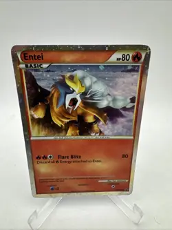 Pokemon Entei HGSS20 Promo Heart Gold Soul Silver Pokemon Card Holo Foil LP - Image 1