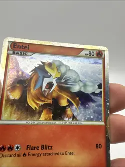 Pokemon Entei HGSS20 Promo Heart Gold Soul Silver Pokemon Card Holo Foil LP - Image 2