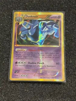 Dusknoir Gold Secret Rare Plasma Blast Pokemon Card 104/101 Light Play - Image 1