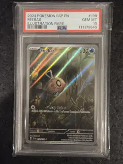 Pokemon 2024 SSP En-Surging Sparks Feebas Illustration Rare Card PSA 10 198/191 - Image 1