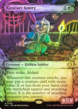 MTG Lorwyn Eclipsed Kinscaer Sentry 0300 Showcase FOIL NM - Image 1