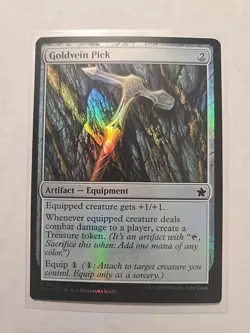 Goldvein Pick (Foil) - Foundations - LP - Common - Artifact Equipment - MTG - Image 1