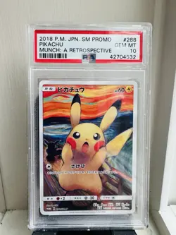 2018 Pokemon Japanese Pikachu Munch Scream Promo 288/SM-P PSA 10 Gem Mint - Image 1