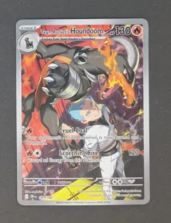 Pokemon TCG Team Rockets Houndoom 191/182 Illustration Rare Destined Rivals NM - Image 1