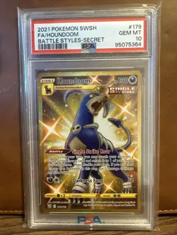 2021 Pokemon SWSH FA/Houndoom Battle Styles - Secret PSA 10 GEM MT - Image 1