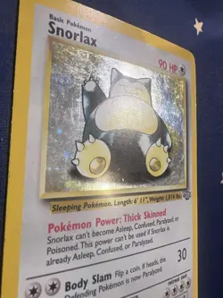 Snorlax Jungle Holo, Pokemon TCG 1999 11/64 Vintage - Image 2