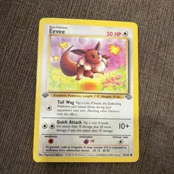 EEVEE 1999 POKEMON ORIGINAL JUNGLE 1ST EDITION COMMON 51/64 - Image 1
