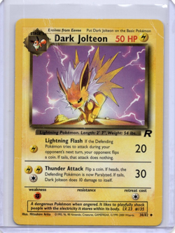 Dark Jolteon 38/82 Team Rocket Uncommon Pokemon TCG WOTC DMG - Image 1