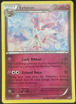 Pokemon TCG Sylveon XY Furious Fists Regular Rare 72/111 LP - Image 1
