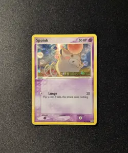 Pokemon EX EMERALD - #66/106 Spoink - Reverse Holo - ENG - Moderately Played - Image 3