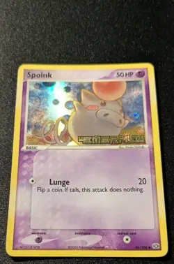 Pokemon EX EMERALD - #66/106 Spoink - Reverse Holo - ENG - Moderately Played - Image 4