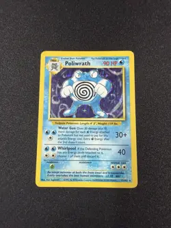Pokemon TCG Poliwrath Base Set 13/102 Unlimited Holo Rare LP/LP+ - Image 1