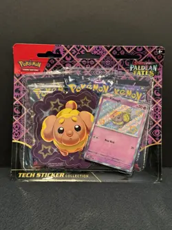 Pokemon Paldean Fates Tech Sticker Collection Fidough Sealed - Image 1