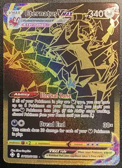 Eternatus VMAX Full Art Gold SV122/SV122 Pokemon TCG Shining Fates Shiny Vault - Image 1