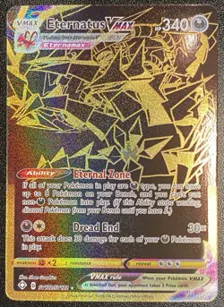 Eternatus VMAX Full Art Gold SV122/SV122 Pokemon TCG Shining Fates Shiny Vault - Image 2