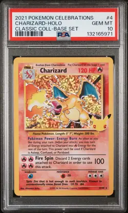 Charizard Holo 4 Celebrations Classic Collection Pokemon PSA 10 *971 - Image 1