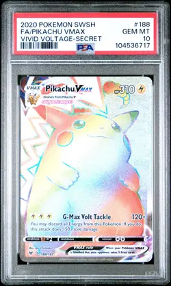 Pikachu Vmax 188/185 Secret Vivid Voltage Pokemon PSA 10 *717 - Image 1