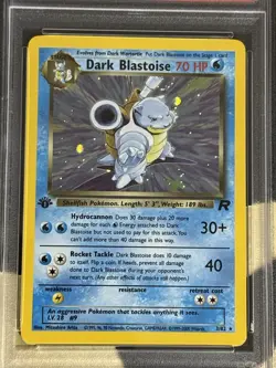 2000 POKEMON ROCKET 1ST EDITION #3 DARK BLASTOISE-HOLO PSA 8 - Image 3