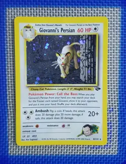 Pokemon TCG Giovanni's Persian 8/132 Gym Challenge Holo Rare Unlimited - Image 1