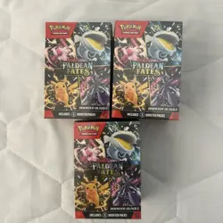 Pokemon Scarlet & Violet Paldean Fates Booster Bundle (FACTORY SEALED LOT OF 3) - Image 1