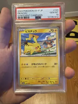 2023 POKEMON JAPANESE SV-P PROMO GYM EVENT CAMPAIGN #120 PIKACHU PSA 10 - Image 3
