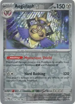 AEGISLASH 134/182 PARADOX RIFT POKEMON (REVERSE HOLO, NM) - Image 1