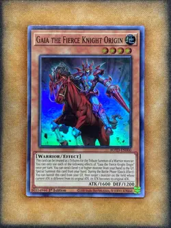 Yugioh Gaia the Fierce Knight Origin ROTD-EN000 Super Rare 1st Ed NM - Image 1