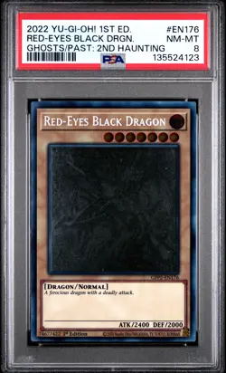 Red-eyes Black Dragon GFP2-EN176 Ghost Rare 1st Edition Yugioh PSA 8 *123 - Image 1