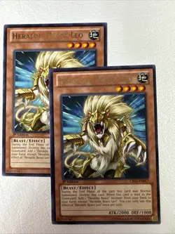 X2 Heraldic Beast Leo CBLZ-EN017 Rare NM Cosmo Blazer Yugioh - Image 2
