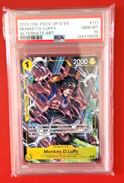 Monkey D. Luffy OP10-111 ENGLISH One Piece Royal Blood (Alt Art) - PSA 10 - Image 1