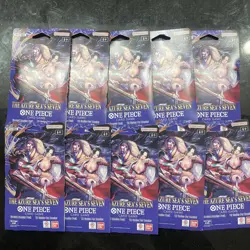 Lot Of 10 One Piece TCG The Azure Sea's Seven Sleeved Booster Packs OP-14 EB04 - Image 1