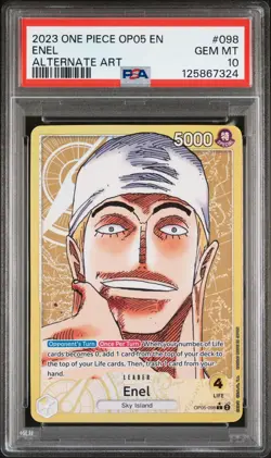 Enel Leader Alt Art PSA 10 - One Piece OP05-098 Awakening of the New Era English - Image 1