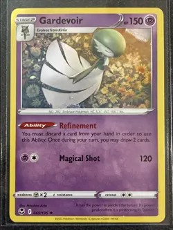 Gardevoir 069/195 Sword & Shield - Silver Tempest Regular Rare Pokemon Card - Image 1