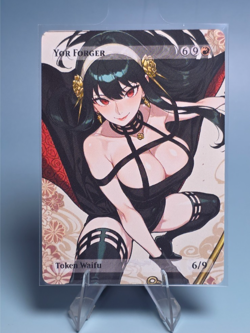 Yor Forger, Waifu the Gathering, Custom Anime Waifu Spy X Family Trading Card - Image 1
