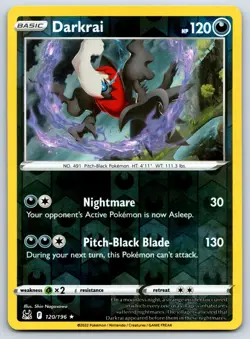 Darkrai - Reverse Holo - Lost Origin Rare Pokemon Card NM - Image 1