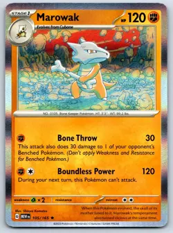 Marowak - Holo Rare - Scarlet Violet 151 105/165 Pokemon Card NM - Image 1