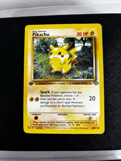 Pikachu 60/64 1st Edition Red Cheeks Jungle Set 1999 Pokemon TCG Card LP - Image 4