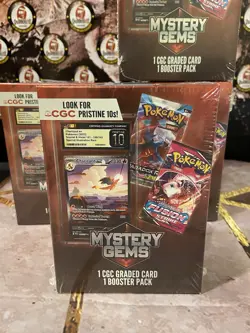 LOT 4🔥🔥Pokemon Mystery Gems 1 CGC Graded Card & 1 Booster Pack 2025 New Sealed - Image 2