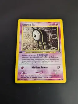 Pokemon Unown TCG Neo Discovery 14/75 Holo 1st Edition Rare Card LP - Image 1