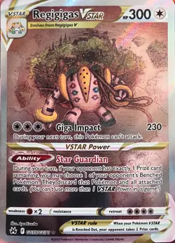 Regigigas VSTAR Crown Zenith: Galarian Gallery Ultra Rare Card GG55/GG70 - Image 1