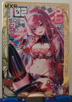 Zero Two MXR Goddess Story Limited GOLD METAL CARD Waifu #042/100 - Image 1
