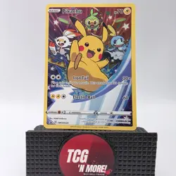 Pikachu SWSH020 SWSH: Sword & Shield Black Star Promo Full Art Pokemom Card NM - Image 1