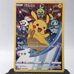 Pikachu SWSH020 SWSH: Sword & Shield Black Star Promo Full Art Pokemom Card NM - Image 2
