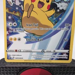 Pikachu SWSH020 SWSH: Sword & Shield Black Star Promo Full Art Pokemom Card NM - Image 4