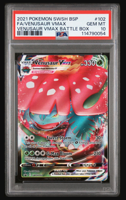 Venusaur VMAX SWSH102 - Black Star Promo - Graded PSA 10 GEM MT Pokemon Card - Image 1