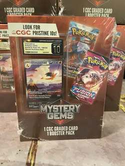 LOT 6🔥🔥Pokemon Mystery Gems 1 CGC Graded Card & 1 Booster Pack 2025 New Sealed - Image 2