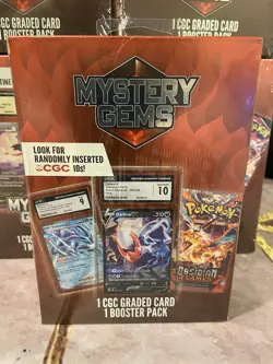 LOT 6🔥🔥Pokemon Mystery Gems 1 CGC Graded Card & 1 Booster Pack 2025 New Sealed - Image 3