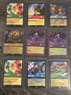 (9)Disney Lorcana Mixed Set Epic, Legendary, Promo and Foil 9 Card Lot - Image 1