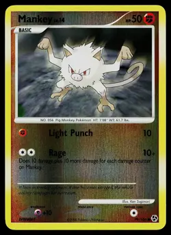 Pokemon Card - Mankey Great Encounters 79/106 Common Reverse Holo - Image 1